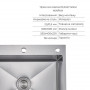 Акційний набір Lidz: мийка H6050H інтегрована Decor Honeycomb 2,5/0,5 мм LDH6050DEC48370 + Змішувач Aria для кухні з гнучким SD00057351
