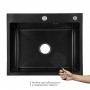 Акційний набір Lidz: мийка інтегрована Decor Black PVD Honeycomb 2,5/0,5 мм + Змішувач Aria для кухні з гнучким виливом (k35) SD00057352