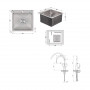 Акційний набір Lidz: мийка H5050 інтегрована Brushed Steel 3,0/1,0 мм + Змішувач Aria для кухні з гнучким виливом (k35) Grey SD00057356