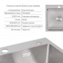 Акційний набір Lidz: мийка H5050 інтегрована Brushed Steel 3,0/1,0 мм + Змішувач Aria для кухні з гнучким виливом (k35) Grey SD00057356