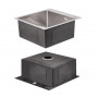 Акційний набір Lidz: мийка H5050 інтегрована Brushed Steel 3,0/1,0 мм + Змішувач Aria для кухні з гнучким виливом (k35) Grey SD00057356