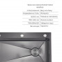 Акційний набір Lidz: мийка інтегрована Decor Black PVD Honeycomb 3,0/1,0 мм + Змішувач Aria для кухні з гнучким виливом (k35) SD00057368