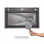Акційний набір Lidz: мийка інтегрована Decor Black PVD Honeycomb 3,0/1,0 мм + Змішувач Aria для кухні з гнучким виливом (k35) SD00057368