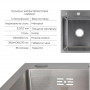 Акційний набір Lidz: мийка H6350R інтегрована крило справа Brushed Steel 3,0/1,0 мм + Змішувач Aria для кухні з гнучким виливом SD00057370