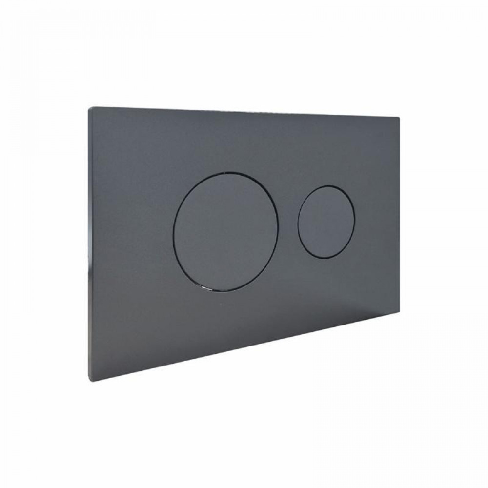 Клавіша змиву Qtap Standard 152x236x28 мм, Gunmetal Black, кругла QTSTD164GMB51271 SD00057395
