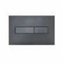 Клавіша змиву Qtap Standard 152x236x28 мм, Gunmetal Black, лінійна QTSTD164GMB51272 SD00057396