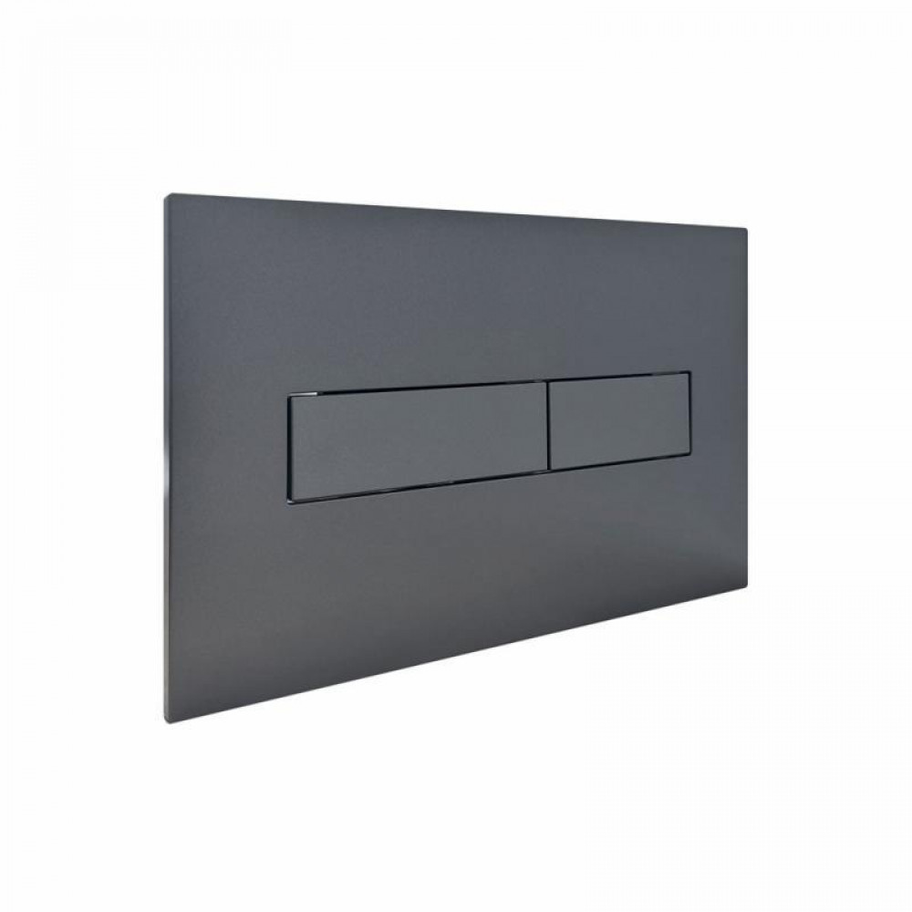 Клавіша змиву Qtap Standard 152x236x28 мм, Gunmetal Black, лінійна QTSTD164GMB51272 SD00057396