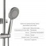 Акційний набір Lidz Nexus: Змішувач для раковини низький Nickel (k35) + Душова система універсальна Nickel (k35) на три споживачі SD00057626