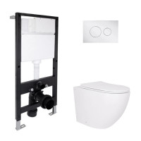 Готове рішення Qtap для ванної кімнати: підвісний унітаз Robin Ultra Quiet 520x365x365 + комплект інсталяції Standard (кругла