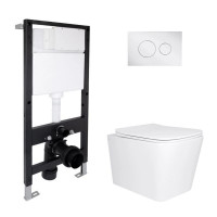 Готове рішення Qtap для ванної кімнати: підвісний унітаз Tern Ultra Quiet 525x345x360 + комплект інсталяції Standard (кругла