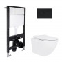Готове рішення Qtap для ванної кімнати: підвісний унітаз Jay Rimless 485x360x320 + комплект інсталяції Standard (кругла клавіша SD00057705