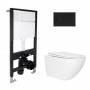 Готове рішення Qtap для ванної кімнати: підвісний унітаз Jay Rimless 520x360x320 + комплект інсталяції Standard (кругла клавіша SD00057717