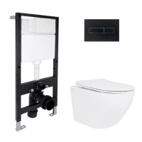 Готове рішення Qtap для ванної кімнати: підвісний унітаз Jay Ultra Quiet 520x360x320 + комплект інсталяції Standard (лінійна