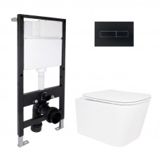 Готове рішення Qtap для ванної кімнати: підвісний унітаз Crow Ultra Quiet 485x340x290 + комплект інсталяції Standard (лінійна