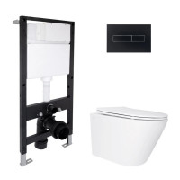 Готове рішення Qtap для ванної кімнати: підвісний унітаз Swan Ultra Quiet 520x360x320 + комплект інсталяції Standard (лінійна