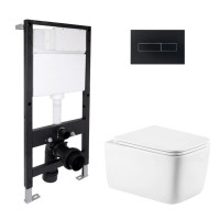 Готове рішення Qtap для ванної кімнати: підвісний унітаз Gemini Ultra Quiet 520x360x350 + комплект інсталяції Standard (лінійна