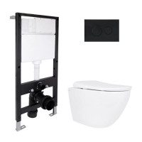 Готовое решение Qtap для ванной комнаты: подвесной унитаз Robin ML Ultra Quiet 520x365x365 + комплект инсталляции Standard