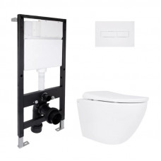 Готове рішення Qtap для ванної кімнати: підвісний унітаз Robin ML Ultra Quiet 520x365x365 + комплект інсталяції Standard (лінійна