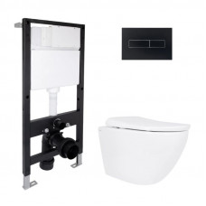 Готове рішення Qtap для ванної кімнати: підвісний унітаз Robin ML Ultra Quiet 520x365x365 + комплект інсталяції Standard (лінійна