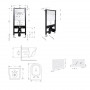 Готовое решение Qtap для ванной комнаты: подвесной унитаз Jay Ultra Quiet 485x360x320 + комплект установки Standard (круглая SD00057836