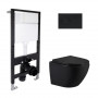 Готовое решение Qtap для ванной комнаты: подвесной унитаз Jay Ultra Quiet 485x360x320 + комплект установки Standard (круглая SD00057837