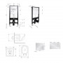 Готовое решение Qtap для ванной комнаты: подвесной унитаз Jay Ultra Quiet 485x360x320 + комплект инсталляции Standard (линейная SD00057838