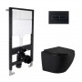 Готовое решение Qtap для ванной комнаты: подвесной унитаз Jay Ultra Quiet 485x360x320 + комплект инсталляции Standard (линейная SD00057840