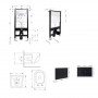 Готовое решение Qtap для ванной комнаты: подвесной унитаз Jay Ultra Quiet 485x360x320 + комплект инсталляции Standard (линейная SD00057840