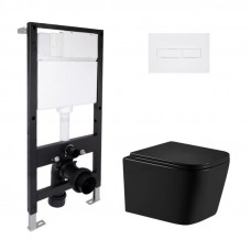 Готове рішення Qtap для ванної кімнати: підвісний унітаз Crow Ultra Quiet 485x340x290 + комплект інсталяції Standard (лінійна