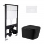Готовое решение Qtap для ванной комнаты: подвесной унитаз Crow Ultra Quiet 485x340x290 + комплект инсталляции Standard (линейная SD00057845