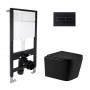Готовое решение Qtap для ванной комнаты: подвесной унитаз Crow Ultra Quiet 485x340x290 + комплект инсталляции Standard (линейная SD00057846