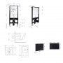 Готовое решение Qtap для ванной комнаты: подвесной унитаз Crow Ultra Quiet 485x340x290 + комплект инсталляции Standard (линейная SD00057846