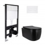 Готовое решение Qtap для ванной комнаты: подвесной унитаз Taurus Ultra Quiet 515x360x350 + комплект инсталляции Standard (линейная SD00057851