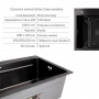 Комплект Lidz: Handmade H6845B Мийка для кухні інтегрована Brushed Black PVD у комплекті з дозатором + Подрібнювач для мийки Black SD00058653