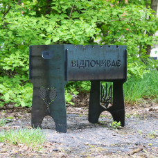 Мангал разборной на 6 шампуров - Теннис - подарочный