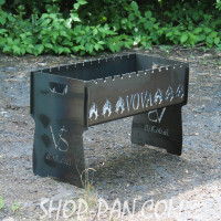 Мангал разборной с индивидуальной гравировкой - VOVA - на подарок