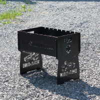 Мангал на 8 шт розбірний з гравіюванням - World of Tanks - на подарунок