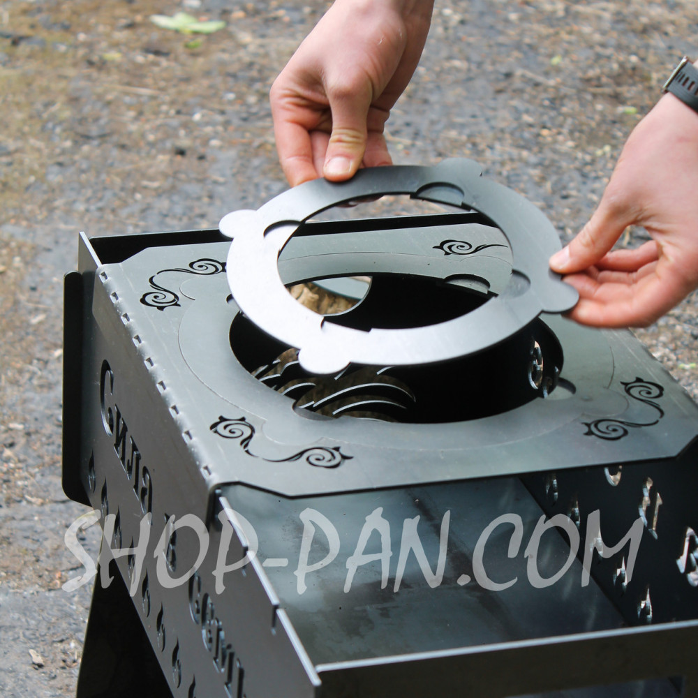 Мангал разборной с индивидуальной гравировкой - GRAF СМАЖИТ - на подарок SP00201