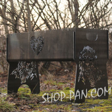 Мангал розбірний з індивідуальним гравіюванням - на подарунок