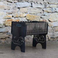 Мангал на 8 шт SHOP-PAN розбірний з індивідуальним гравіюванням - Лев