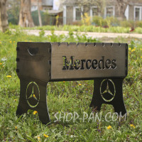 Мангал разборной MERCEDES с индивидуальной надписью - подарочный