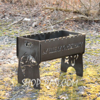 Мангал розбірний з індивідуальним гравіюванням - на подарунок