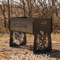 Мангал разборной с индивидуальной гравировкой MOLDOVA - на подарок