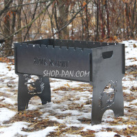 Мангал разборной с индивидуальной гравировкой - Ярик жарит