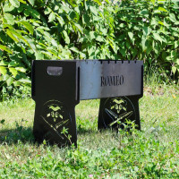 Мангал розбірний на 8 шт з індивідуальним гравіюванням - Ромео