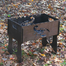 Мангал разборной на 8 шампуров с индивидуальной гравировкой - скорпиона