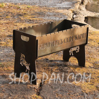 Мангал розбірний Стережіться Саня смажить з індивідуальним гравіюванням - на подарунок