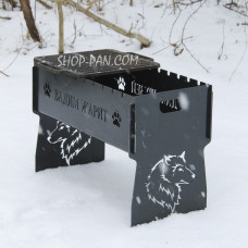 Мангал розбірний з індивідуальним гравіюванням - Вадим смажить