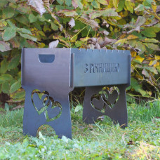 Мангал на 8 шт розбірний з гравіюванням - З річницею - на подарунок