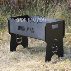 Мангал разборной крашеный IRON MAN с индивидуальной надписью